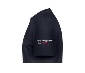 Opportunity t-shirt navy, left sleeve